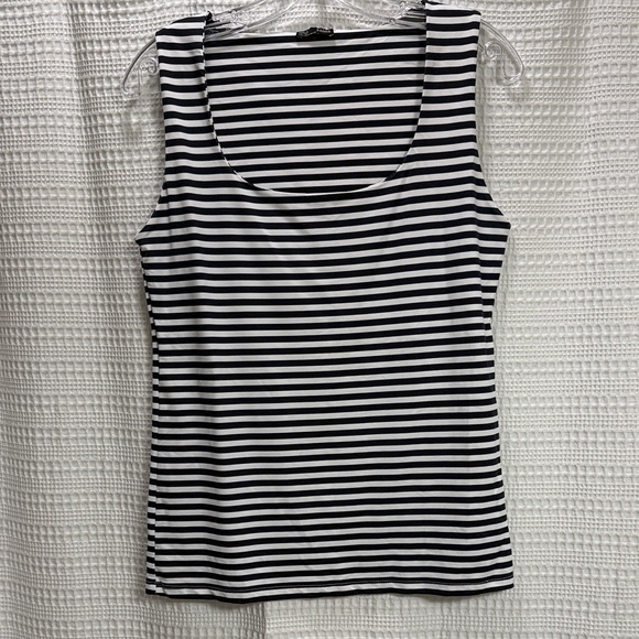 Zara Tops - Zara Monochrome Striped Tank Top Navy/white nautical jersey summer Vacay L
